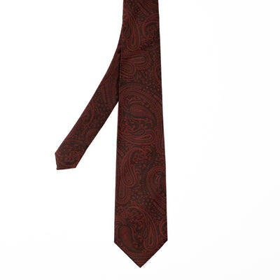 Red & Black Paisley Tie