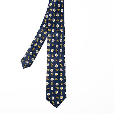 Navy Sunflower Tie