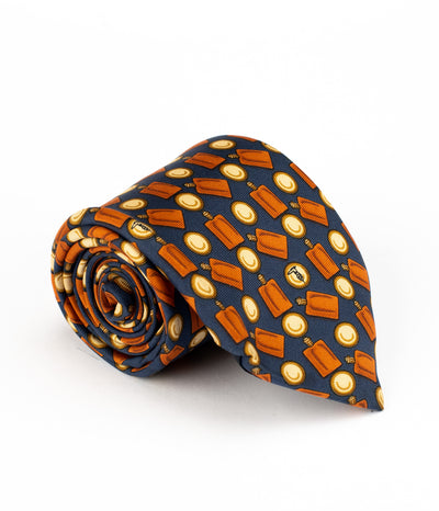 Navy & Orange Tie